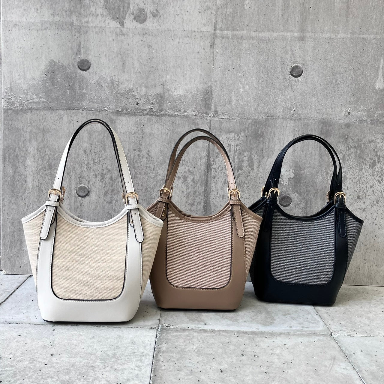 ミディアムサイズハンドバッグ/ショルダー付き 2way 通勤バッグ 上品 シンプル コンパクト GBG-B686